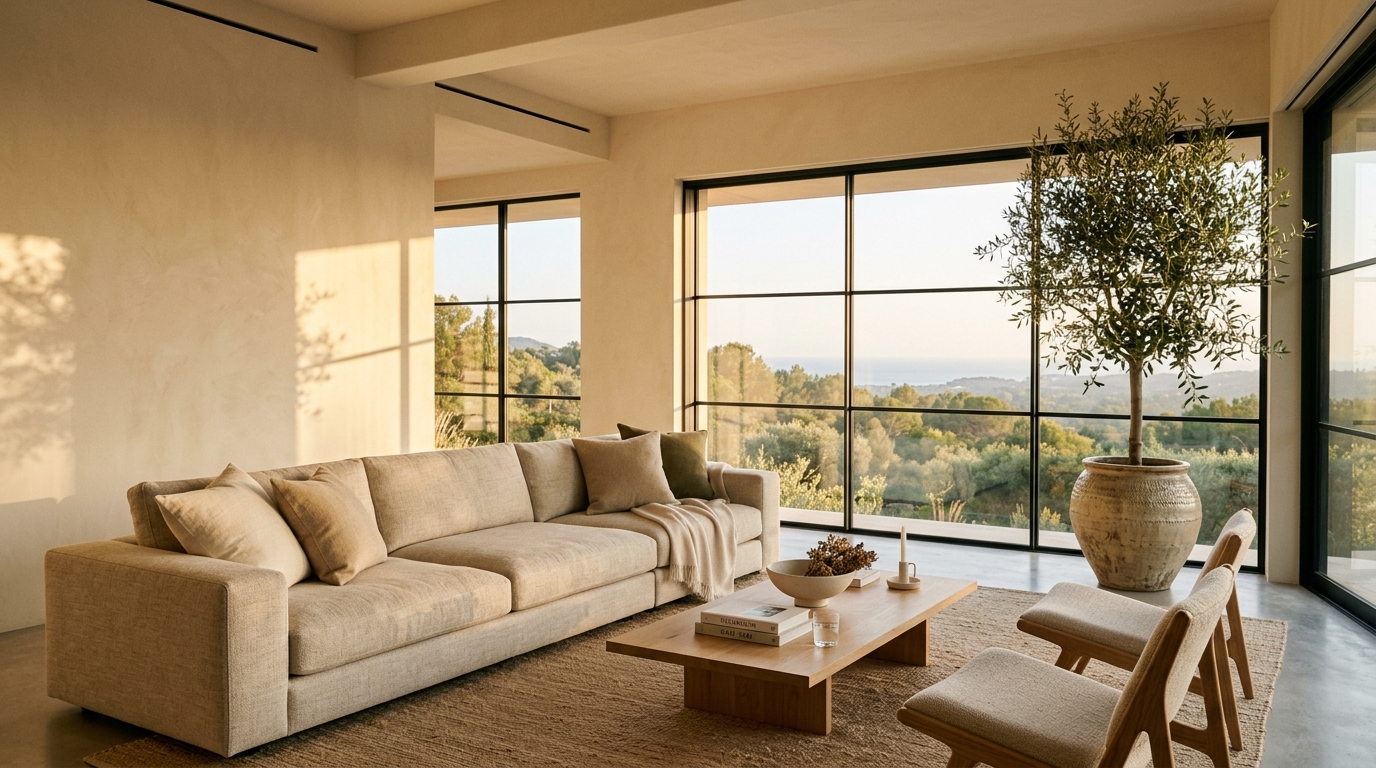 Architectural living room background